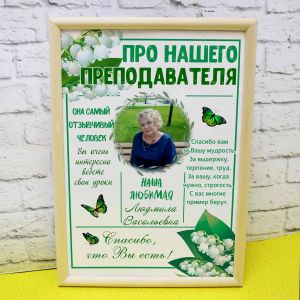 Постер "Про нашего преподавателя"